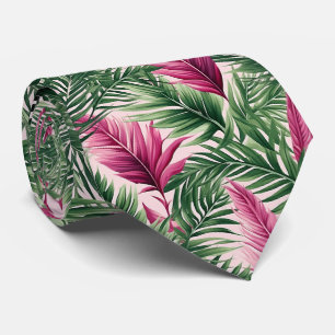 Stunning Neck Tie with Exotic Leaves Pattern