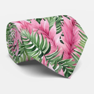 Stunning Neck Tie with Exotic Leaves Pattern