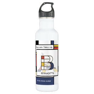 Stunning Neoplasticism Art Monogram. Letter B 710 Ml Water Bottle