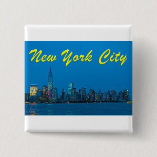 Stunning new New York Skyline 15 Cm Square Badge