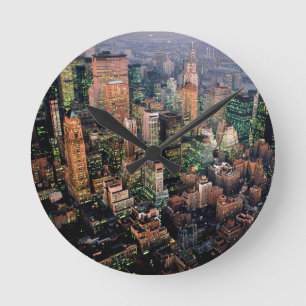 Stunning! New York City USA Round Clock