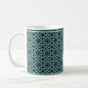 Stunning Olive Green Geometric pattern Design Coffee Mug