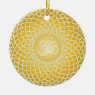 Stunning Om Symbol Ceramic Tree Decoration