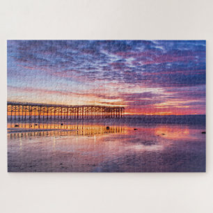 Stunning Pacific Beach California Pier Sunset Jigsaw Puzzle