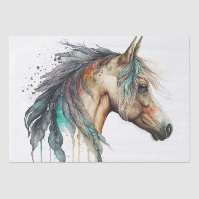 Stunning Painted Horse Tissue Paper (Front)
