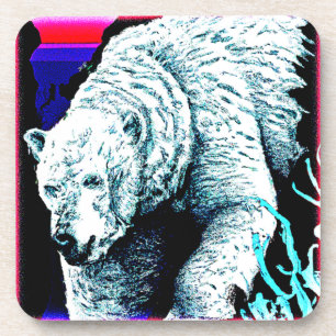Stunning Painting of a Polar Bear. Buy Now Coaster