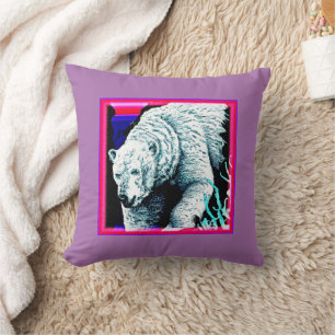 Stunning Painting of a Polar Bear. Buy Now Cushion