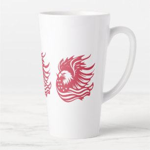 Stunning Patriotic Eagle Digital Artwork Latte Mug