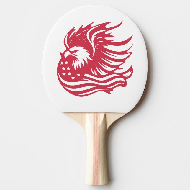 Stunning Patriotic Eagle Digital Artwork Ping Pong Paddle (Front)