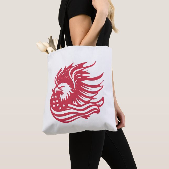 Stunning Patriotic Eagle Digital Artwork Tote Bag (Close Up)