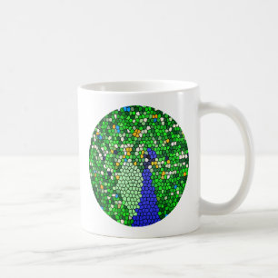 Stunning Peacock mosaic art gifts customised Coffee Mug
