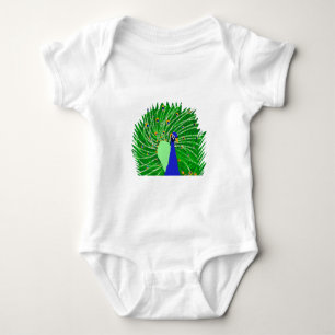 Stunning Peacock original art by Sophie age Ten Baby Bodysuit