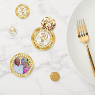 Stunning Personalised, 50th Anniversary Confetti