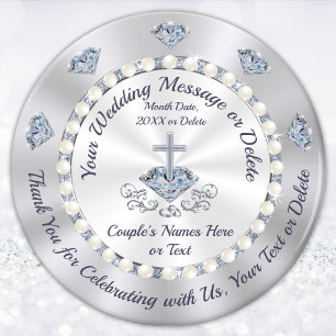 Stunning Personalised, Christian Wedding Favours Magnet