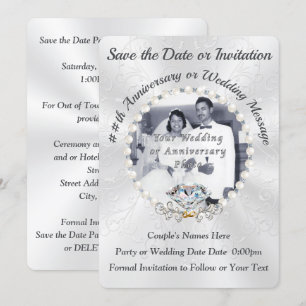 Stunning Photo, Anniversary Save the Date Cards