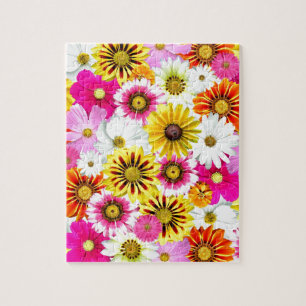 Stunning pink yellow flowers pattern accessories jigsaw puzzle