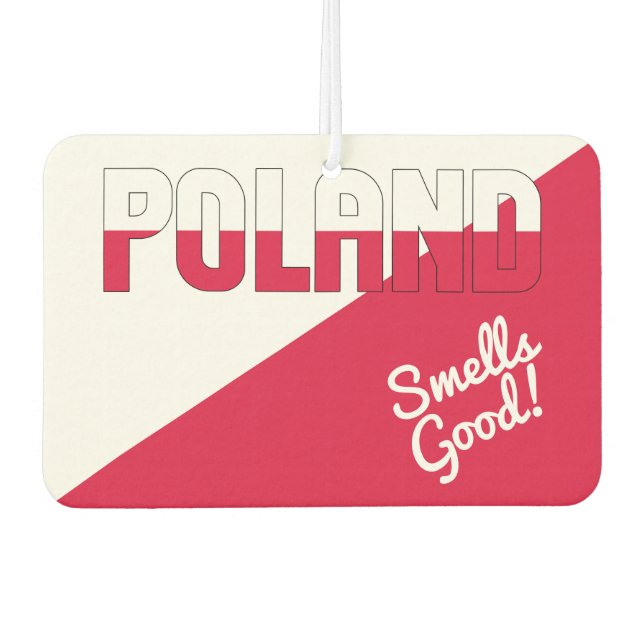 Stunning Poland Flag Air Freshener (Front)