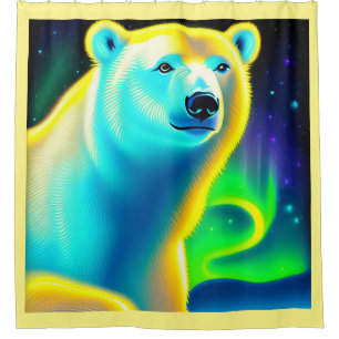 Stunning polar bear. shower curtain