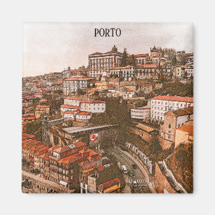 Stunning Porto Portugal Architecture City View Magnet