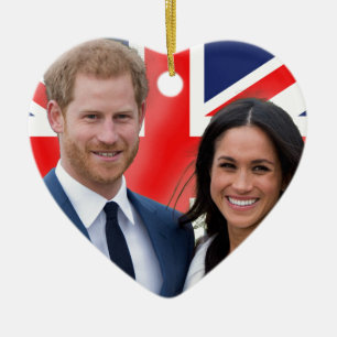 Stunning! Prince Harry and Meghan Markle Ceramic Ornament