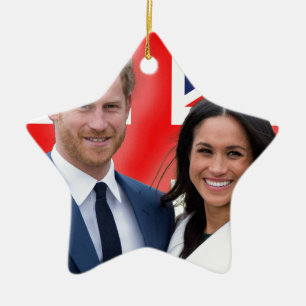Stunning! Prince Harry and Meghan Markle Ceramic Ornament