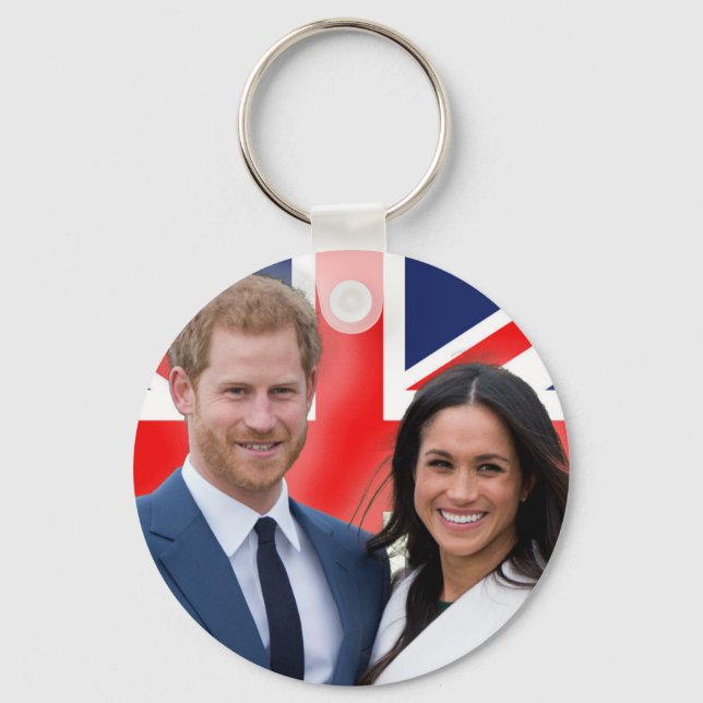 Stunning! Prince Harry and Meghan Markle Key Ring (Front)