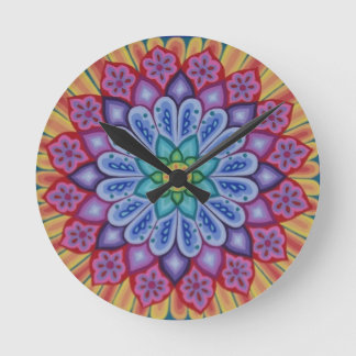 Stunning psychedelic Mandala clock by Soozie Wray