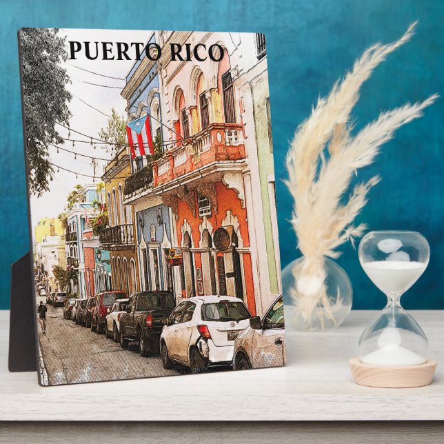 Stunning Puerto Rico Vintage Travel Plaque (Side)