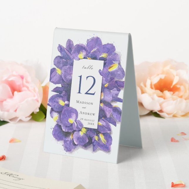 Stunning Purple Irises Watercolor Floral Wedding (In SItu (Wedding))
