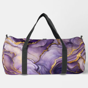 Stunning Purple Marbled Large Duffle Bag