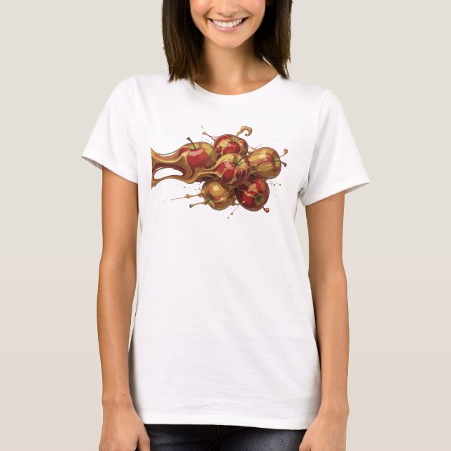 Stunning Red Abstract Apple Trendy Tee (Front)