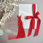Stunning Red Dress 50th Birthday Party Acrylic Invitations<br><div class="desc">Stunning Red Dress 50th Birthday Party Acrylic Invitations

See many more variations in our collection below</div>
