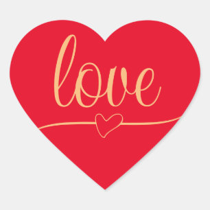 Stunning red heart custom sticker