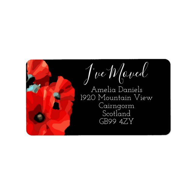 Stunning Red Poppy   Label (Front)