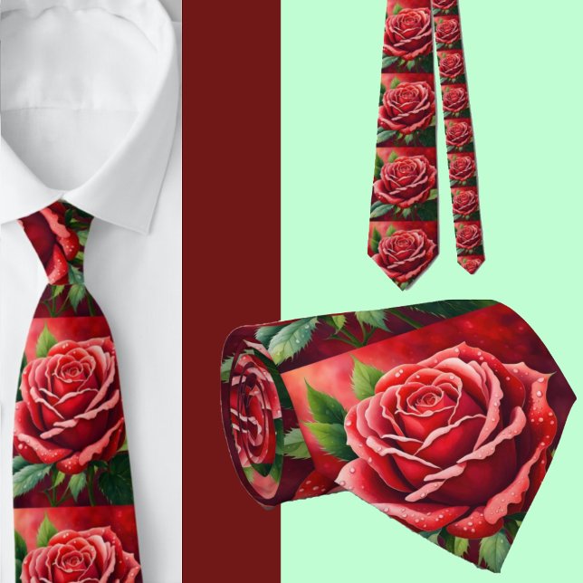 Stunning Red Roses Neck Tie (Creator Uploaded)