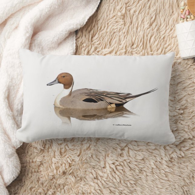 Stunning Reflections of a Northern Pintail Duck Lumbar Cushion (Blanket)