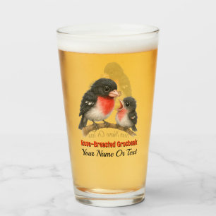 Stunning Rose Breasted Grosbeak Glass