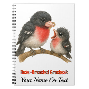 Stunning Rose Breasted Grosbeak Notebook