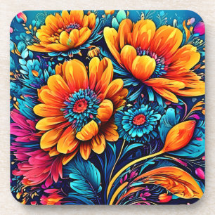 Stunning Rose Floral Colour Coaster