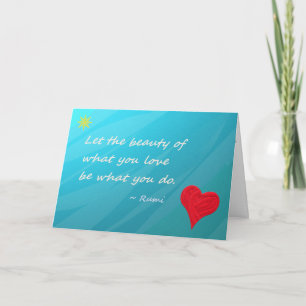 Stunning Rumi Quote Art Notecard