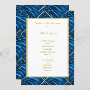 STUNNING SATIN METALLIC WEDDING 2 INVITATION