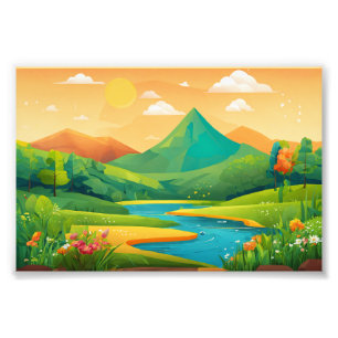 Stunning Scenery on Satin Photo Paper Print