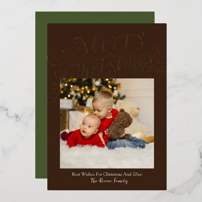Stunning Scroll Font Merry Christmas Template (Front/Back)