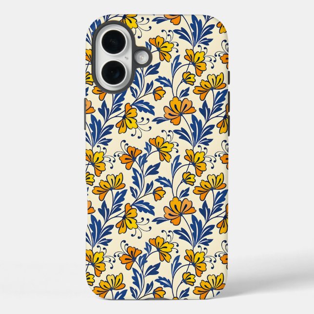 Stunning Seamless Pattern of Flowers and Leaves Case-Mate iPhone Case (Back)