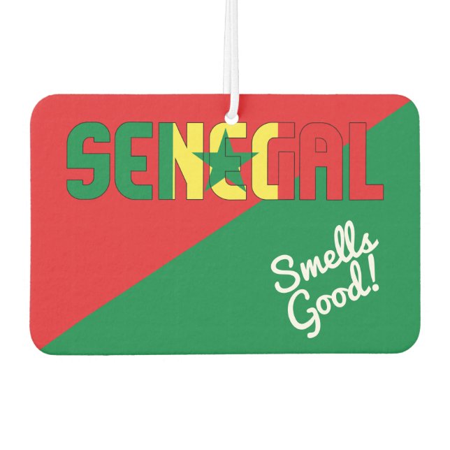 Stunning Senegal Flag Air Freshener (Front)
