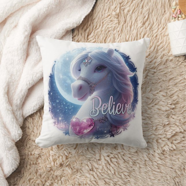 Stunning shimmer horse throw pillow (Blanket)