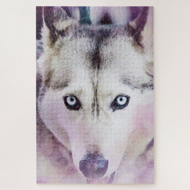 Stunning Siberian Husky art puzzle (Vertical)