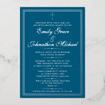 Stunning Silver Foil Christian Minimalist Wedding