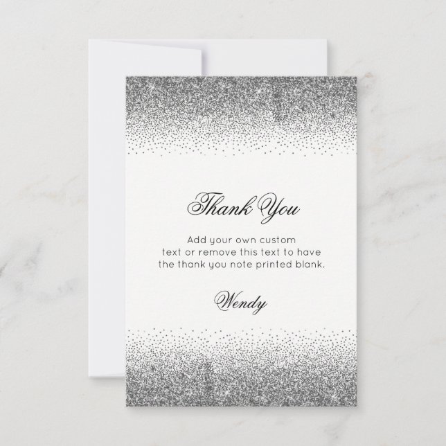 Stunning Silver Heels, Thank You Cards (Front)
