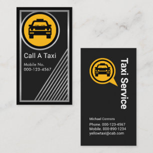 Stunning Silver Taxi Frame Driving Business Card